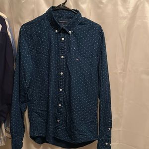 Blue long sleeve, Tommy Hilfiger button down shirt